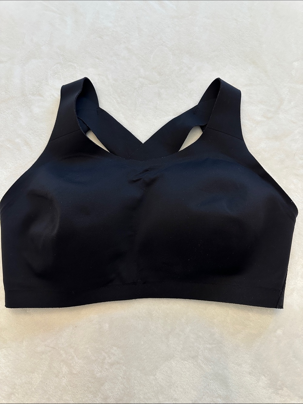 lululemon athletica Black Cross-Back Seamless Bralette- Size 34E (DD)